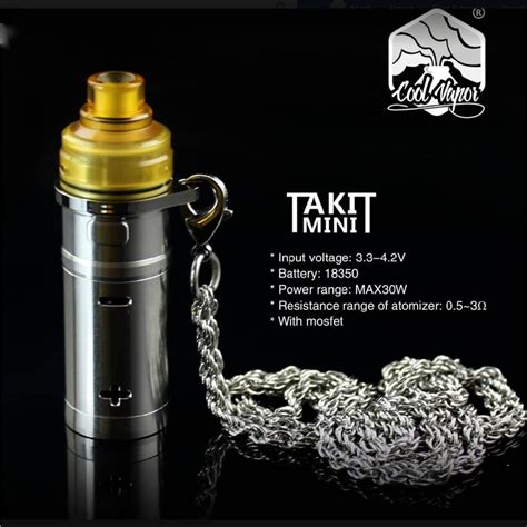 coppervape bf mechanical box mod rda kit silver stainless steel|Authentic Cool Takit Mini Mechanical Mod + BF RDA .